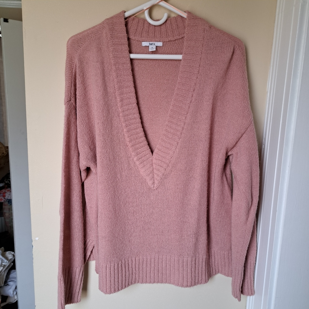 Bar111 Pink V-neck Sweater